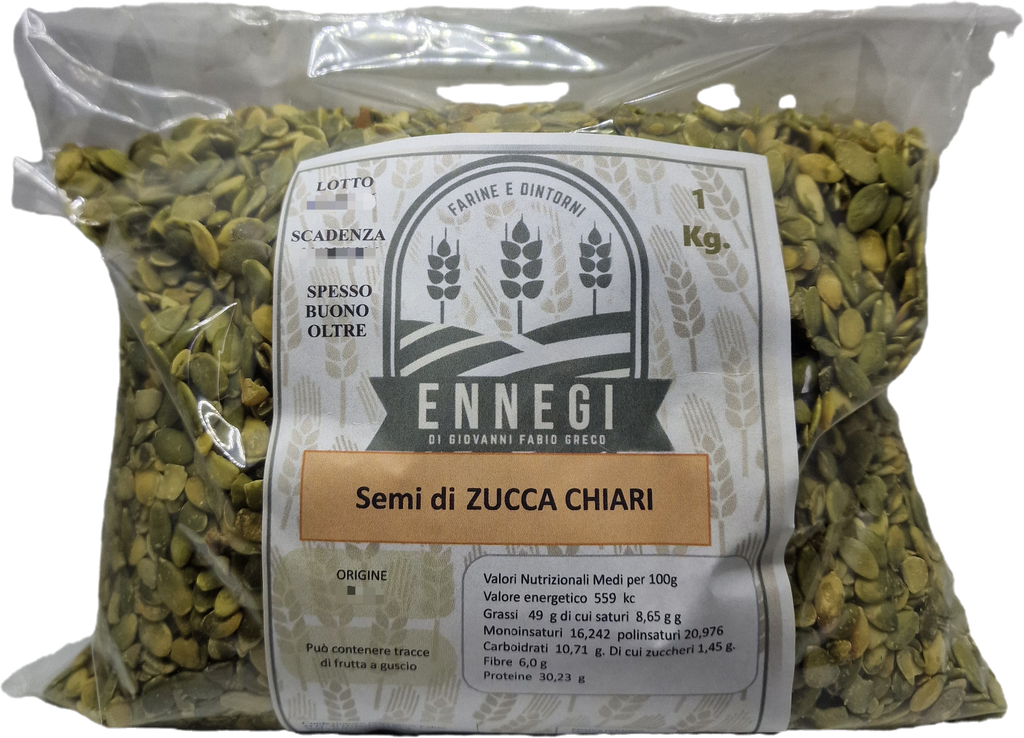 Semi di zucca chiari da 1kg.